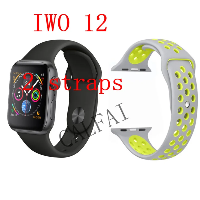 Часы 5 IWO 12 Bluetooth умные часы 1:1 умные часы 40 мм 44 мм чехол для Apple iOS Android телефон сердечного ритма PK IWO 11 - Цвет: Хаки