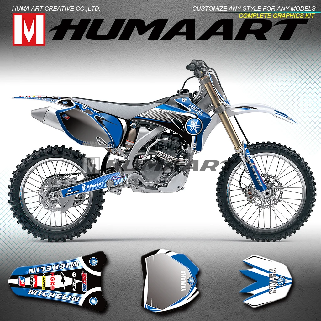 HUMAART гоночный велосипед графика пользовательский стикер комплект для Yamaha YZ450F YZ250F