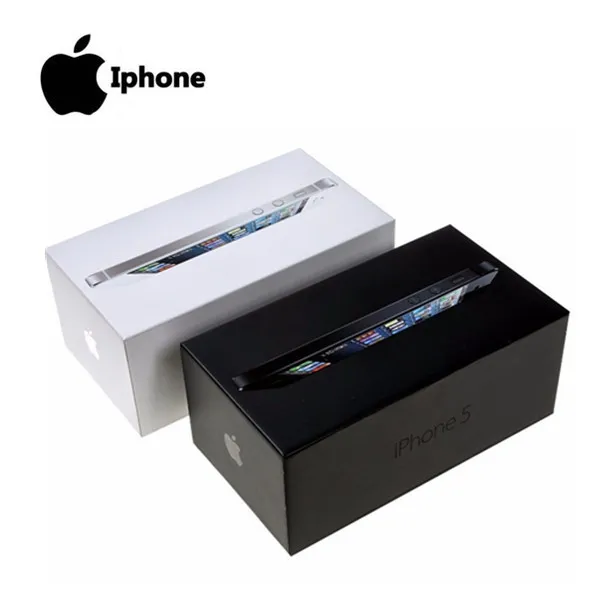 

100% Factory Original Iphone 5 Sealed box Unlocked Apple Cell phone 16GB 32GB ROM 16GB 32GB 64GB IOS 4.0 inch 8MP WIFI GPS Used
