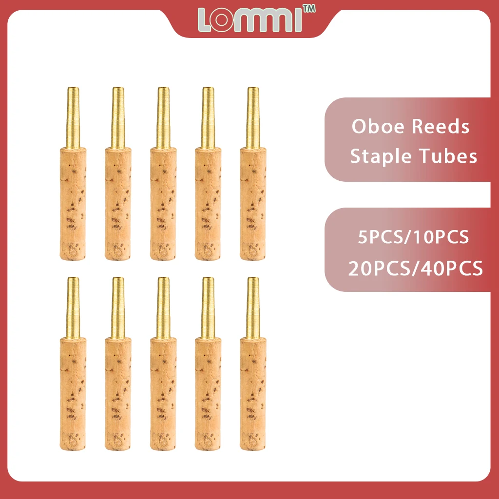 

LOMMI 5/10/20/40Pcs Oboe Reeds Staple Tubes Parts Cork Brass Tube Woodwind Instrument Oboe Flute Repair Luthier Accessories