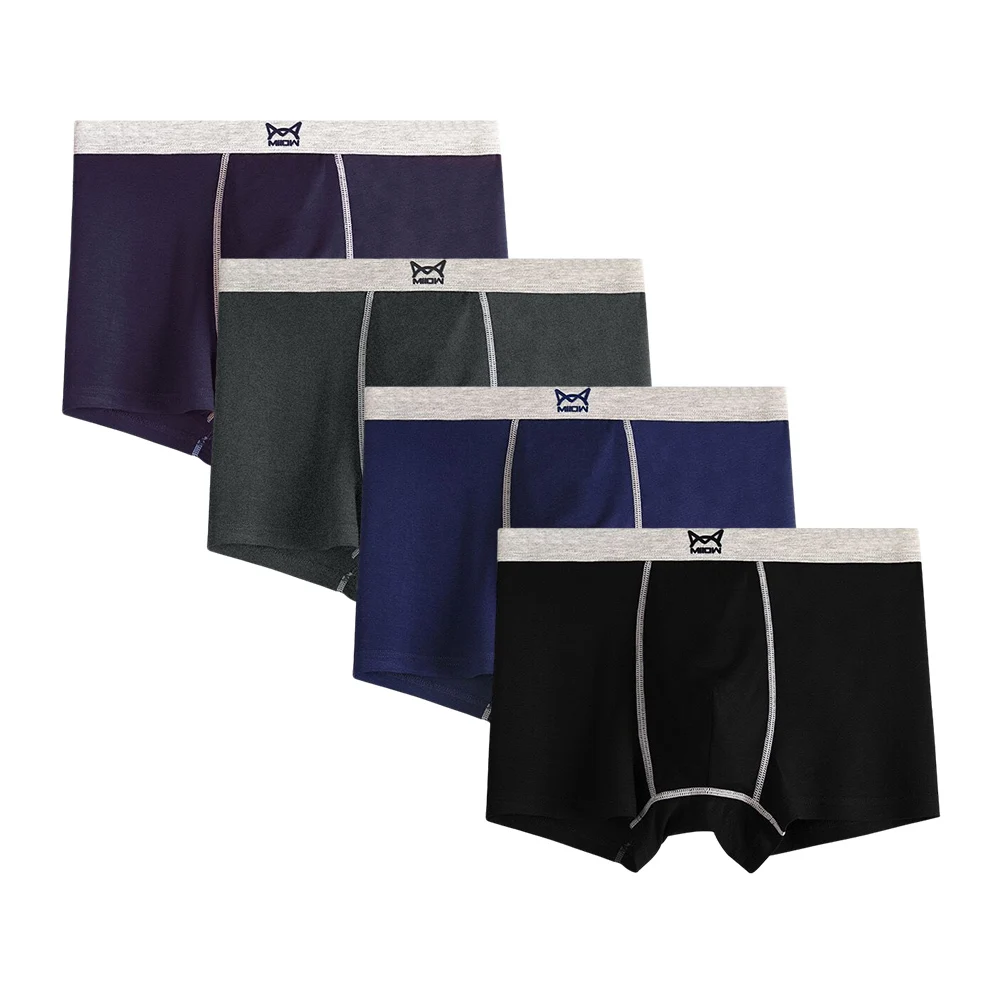 

Boxer Men Brand Modal Men's Panties Pouch 2021 Underwear Men Boxershorts Plain Breathable Man Underpants Male Boxers Hombre 4PCS