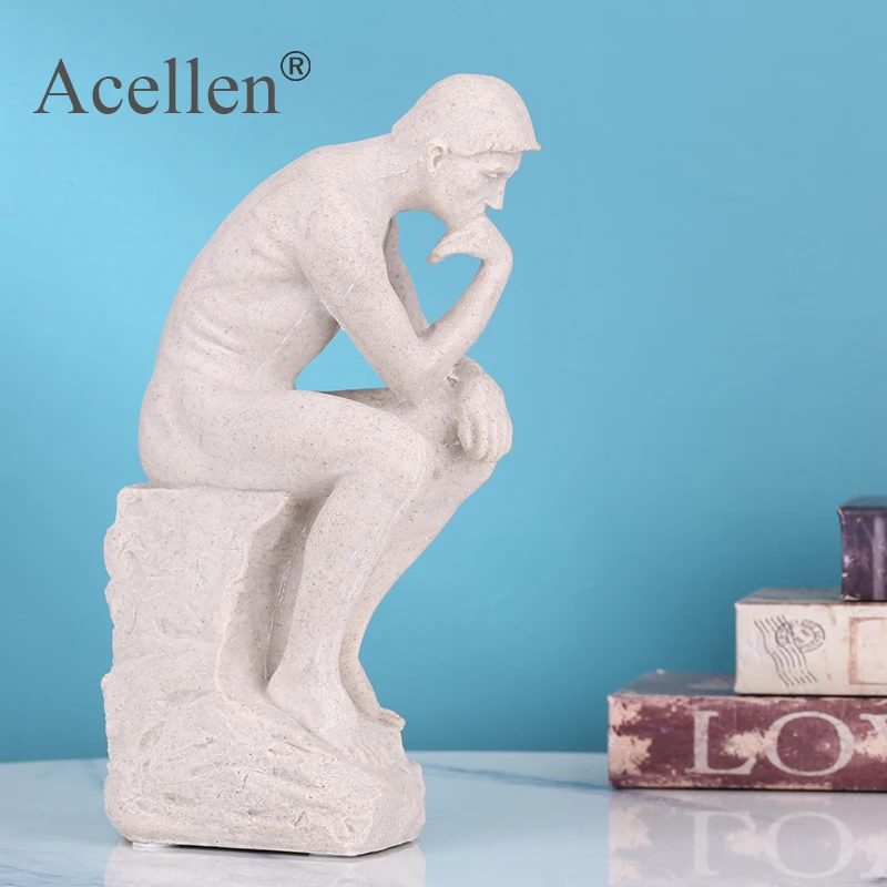

Abstract Sculpture Statue Ornament The Thinker Office Desk Decoration Accessory Modern Art Resin Decoration Craft