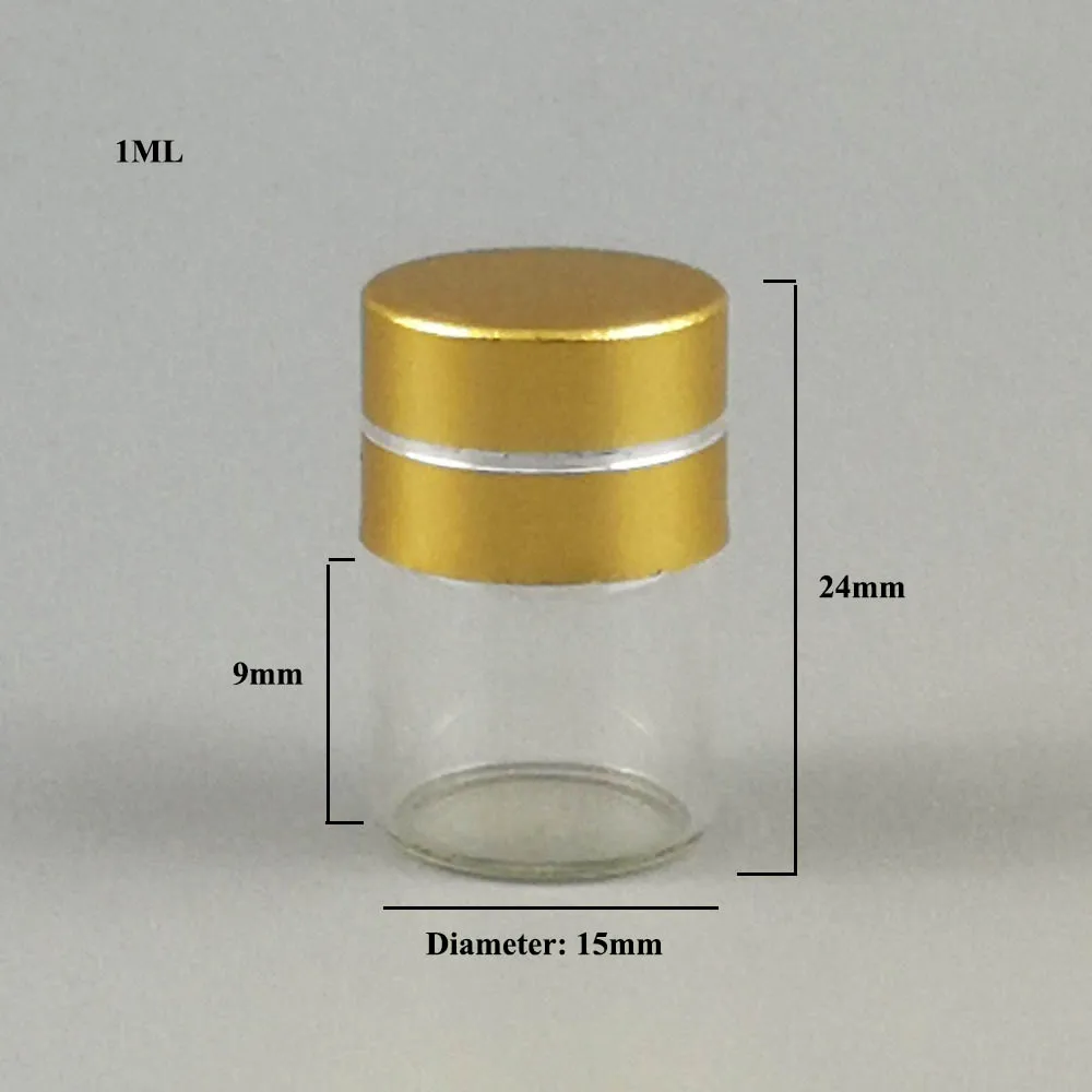 500x1 мл портативная пустая бутылка для мини из прозрачного стекла с золотой
