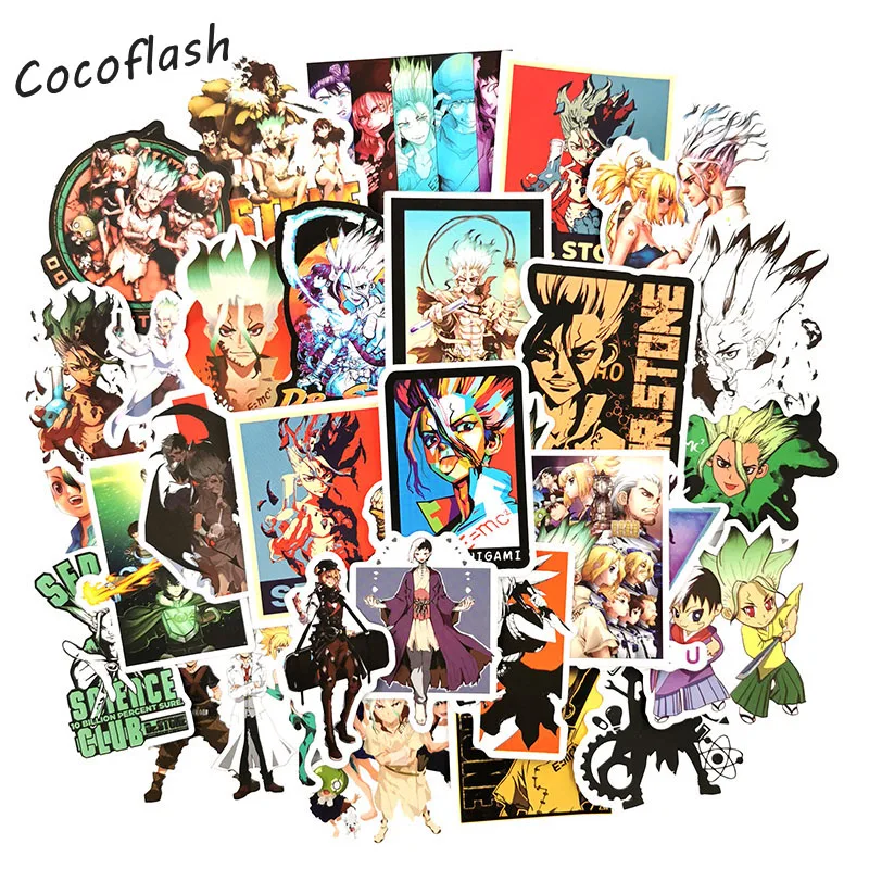 10/50 Pcs/pack Classic Anime Dr.STONE Graffiti Cartoon Stickers For Moto Car Suitcase Laptop Cartoon Skateboard