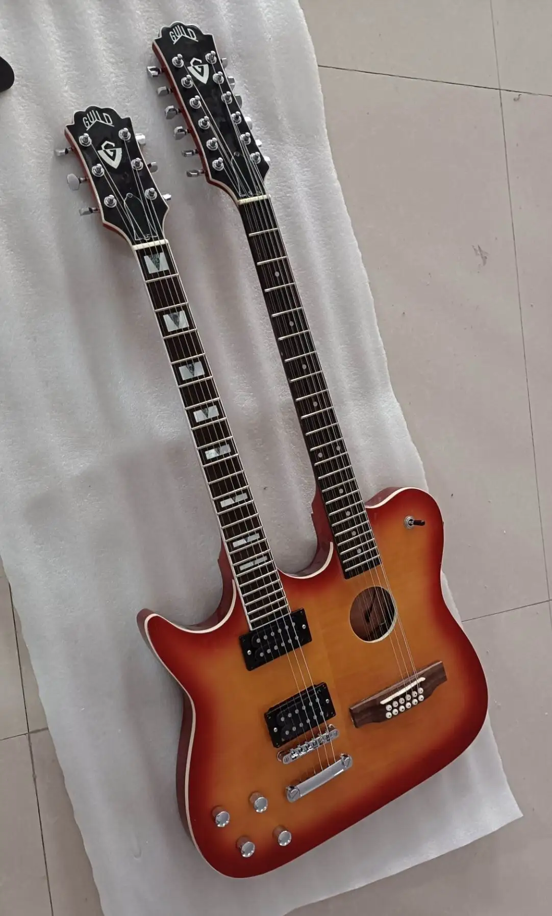 Оптовая продажа гитара под заказ электрическая с левой ручкой и двойным
