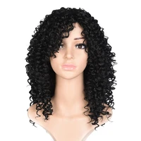 african american long kinky curly synthetic wigs black dark brown heat resistant black ombre wigs