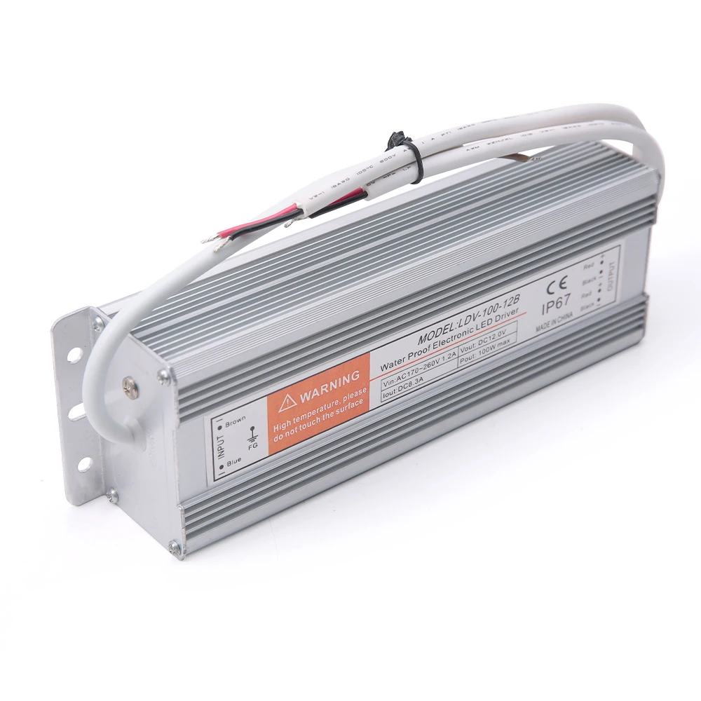 CE RoHS 100w 12v AC DC одиночный выходной импульсный источник питания с водонепроницаемой