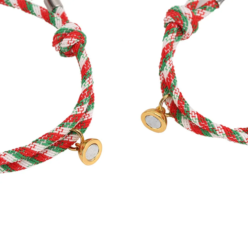 

2 Pcs Women Unlimited Love Couple Bracelet Colorful Milano Braided Rope Magnetic Attraction Bracelet Good Friend Fashion Jewelry
