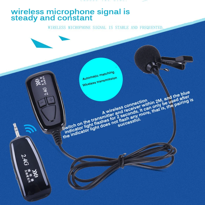 

Hot 2.4G Wireless Microphone For Live Speech Headset Megaphone Radio Mic For Loudspeaker Teaching Meeting Tour Guide Microphones