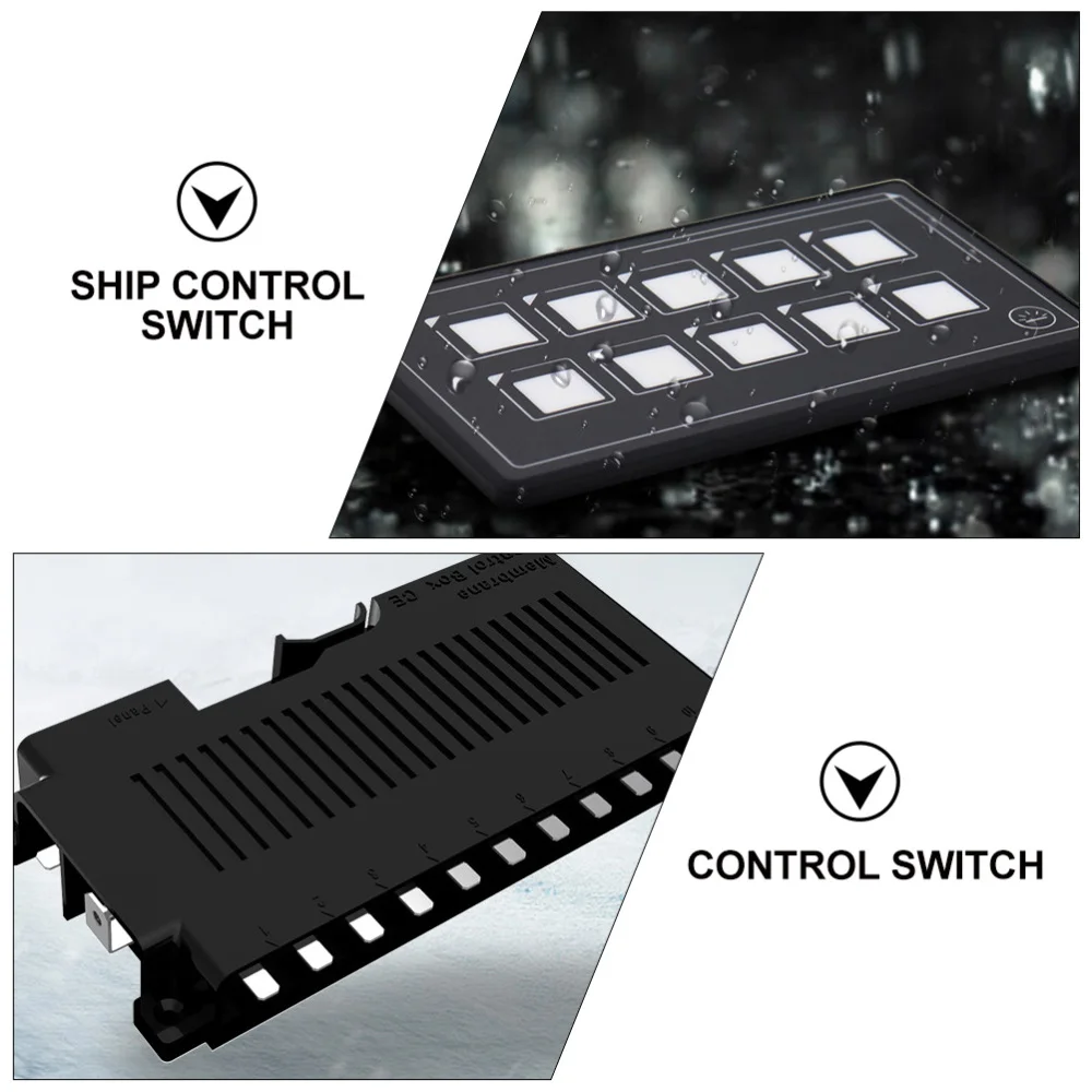 

10-Switch Panel Membrane Control Box IP67 Waterproof Switch Panel with Backlight