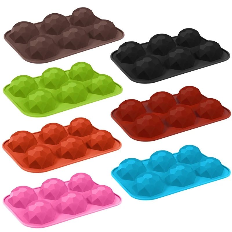 

H7JB 1 Pack 6 Holes Silicone Material Football Shape Mold for Chocolates Candy Cakes Jelly Pudding Handmade Soap Baking Mould