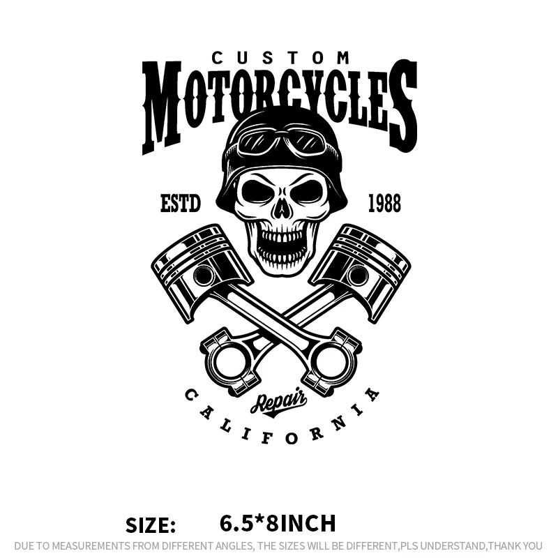 XC ретро череп Одежда патч для мужчин наклейки аппликации панк Рок Мотоцикл