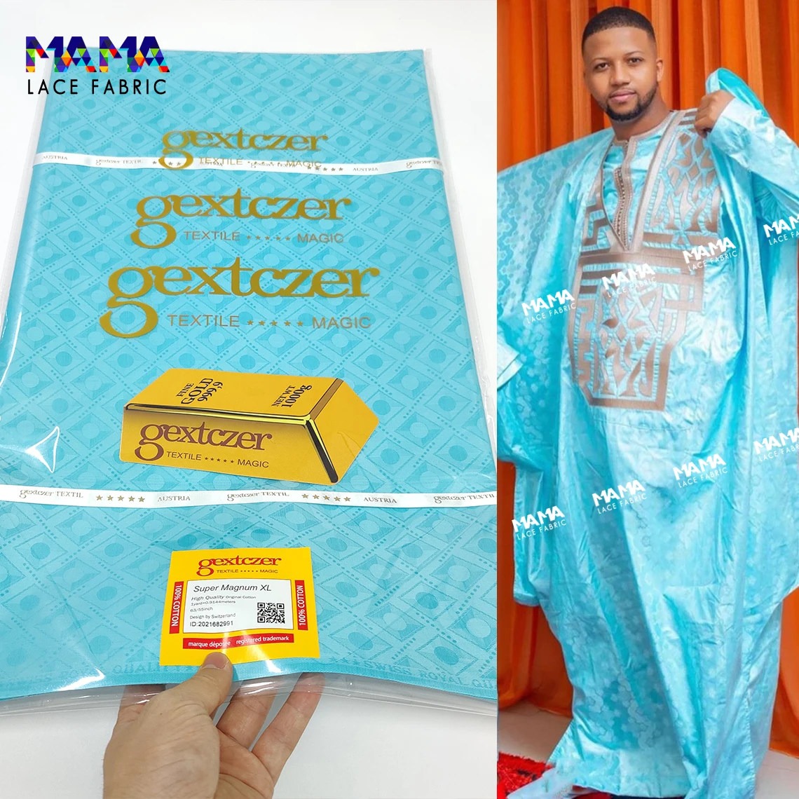 Новый узор! 5 ярдов яркая африканская парфюмерная базиновая богатая ткань