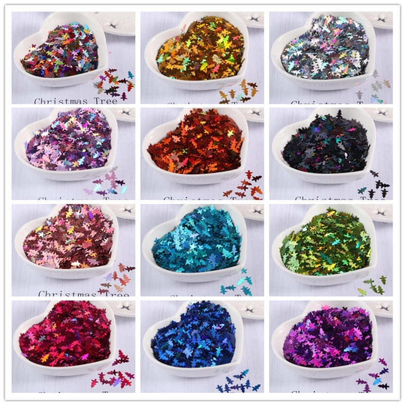 

10g/Pack 10mm Ultrathin Christmas Trees Sequins PVC Paillettes DIY Christmas Decoration Sewing Craft Lentejuelas Accessories