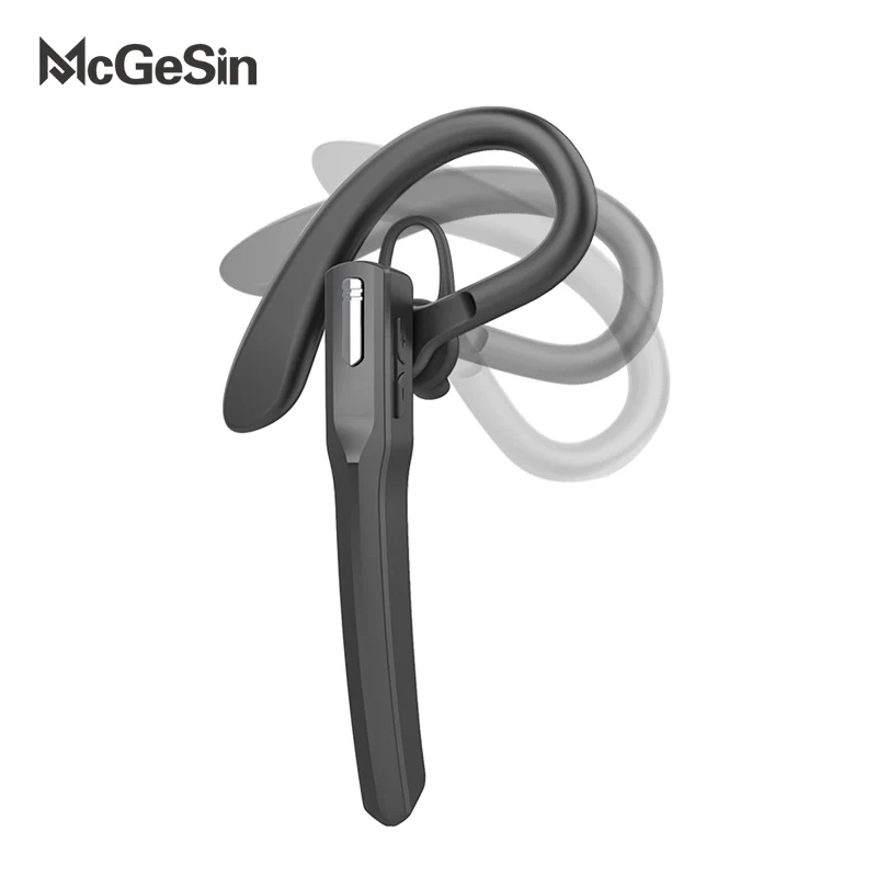 Беспроводные Bluetooth-наушники McGeSin для бизнеса с функцией громкой связи V5.0, IPX4 водонепроницаемость, спортивные наушники с микрофоном.
