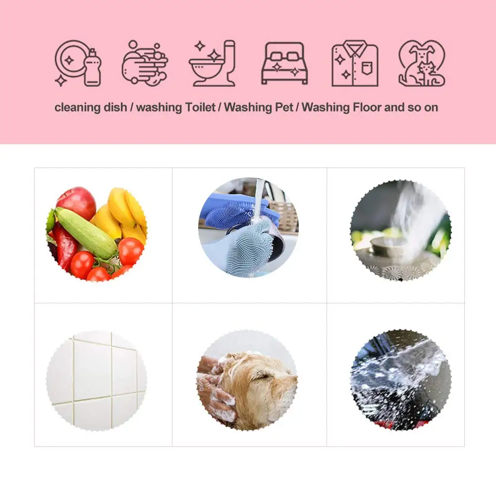 1 пара силиконовых перчаток для чистки волшебных мытья посуды кухонные перчатки