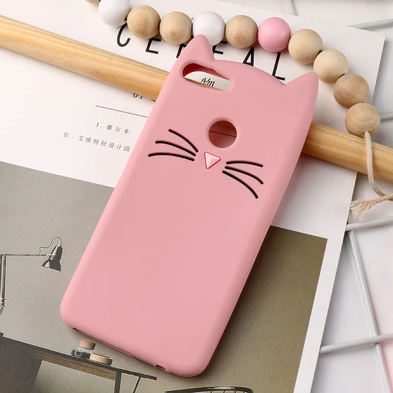 Pink Чехол для huawei Y5 Y5 Y3 II Y6 Y9 чехол s 3D милый Кот силиконовый чехол для huawei Y7 Prime Y7 Pro Y9 бампер - Цвет: Pink