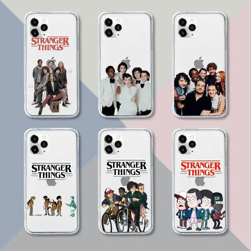 

ciciber Stranger Things season Phone Case Transparent For iPhone 13 12 11 pro mini XS XR X max 5 6 s 7 8 plus Soft Clear bags