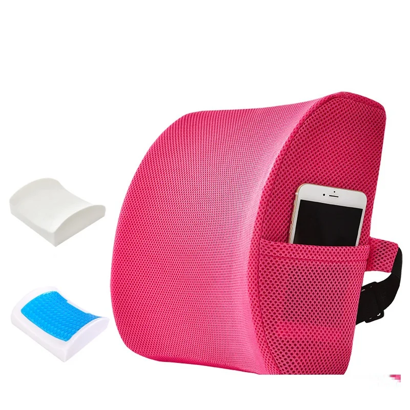 売る ソフトフォームランバーサポート,背中のマッサージ枕,腰,車,家庭,オフィス用の痛みを和らげる