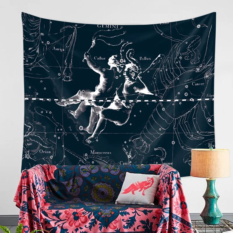 Черно-белые гобелены настенный хиппи декор для детской тропический гобелен