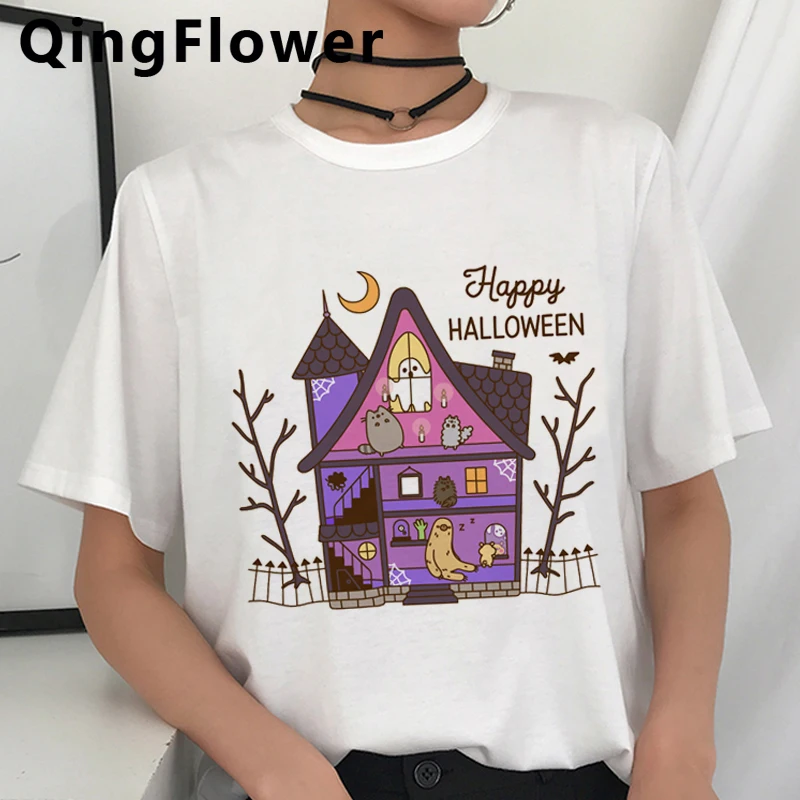 Pusheen Кошка Kawaii Funmy футболки с рисунками из мультфильмов футболка для женщин I Am Busy