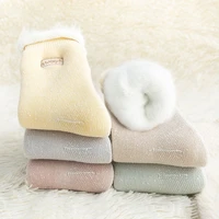 warm terry thick socks solid color long wool women socks korean winter thicken socks female home calcetines