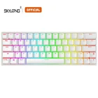 SKYLOONG GK64S Мини Портативная Беспроводная Bluetooth игровая механическая клавиатура 64 клавиши RGB игровая клавиатура для ПКWIN съемный кабель