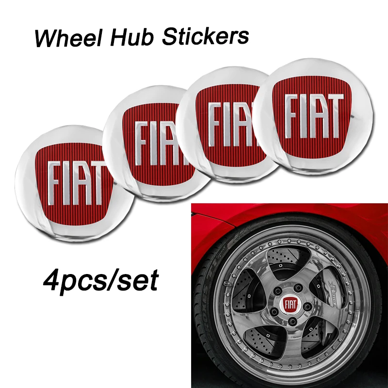 4 шт. 56 мм наклейка на колпачок центральной ступицы автомобильного колеса для Fiat