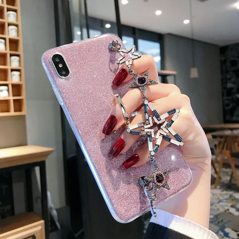 Чехлы для Gliiter для huawei Y9 Y7 Pro Y6 Prime Y5 Y3 ii Bling кольцо браслет Чехлы бампер - Цвет: RoseGold Bracelet