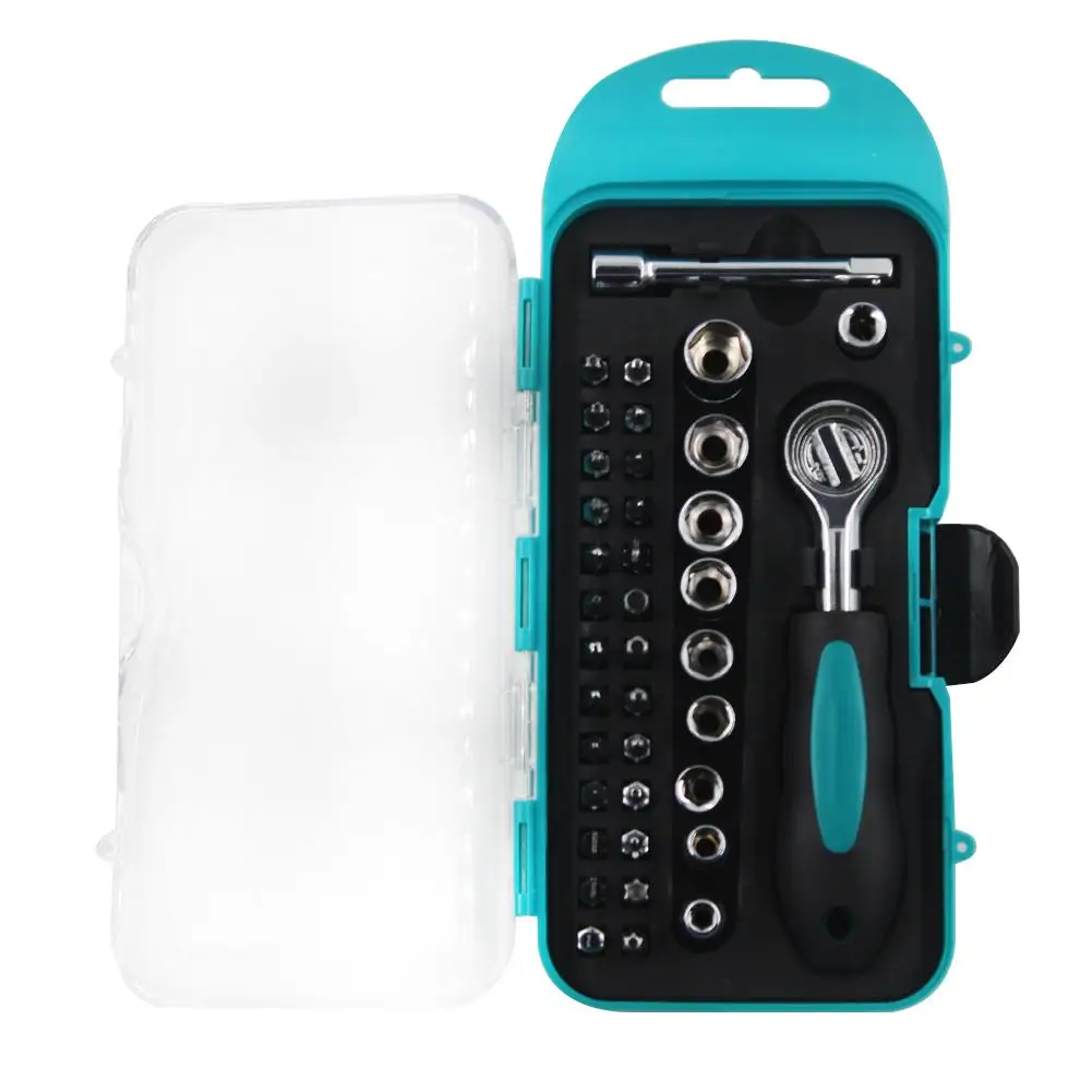 Набор трещоточных торцевых ключей комплект из 38 предметов быстросъемная