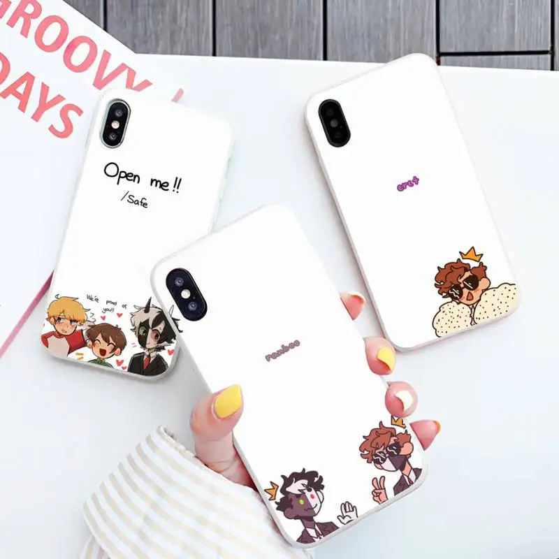 

Dream Smp Phone Case White Candy Color for iPhone 11 12 mini pro XS MAX 8 7 6 6S Plus X SE 2020 XR