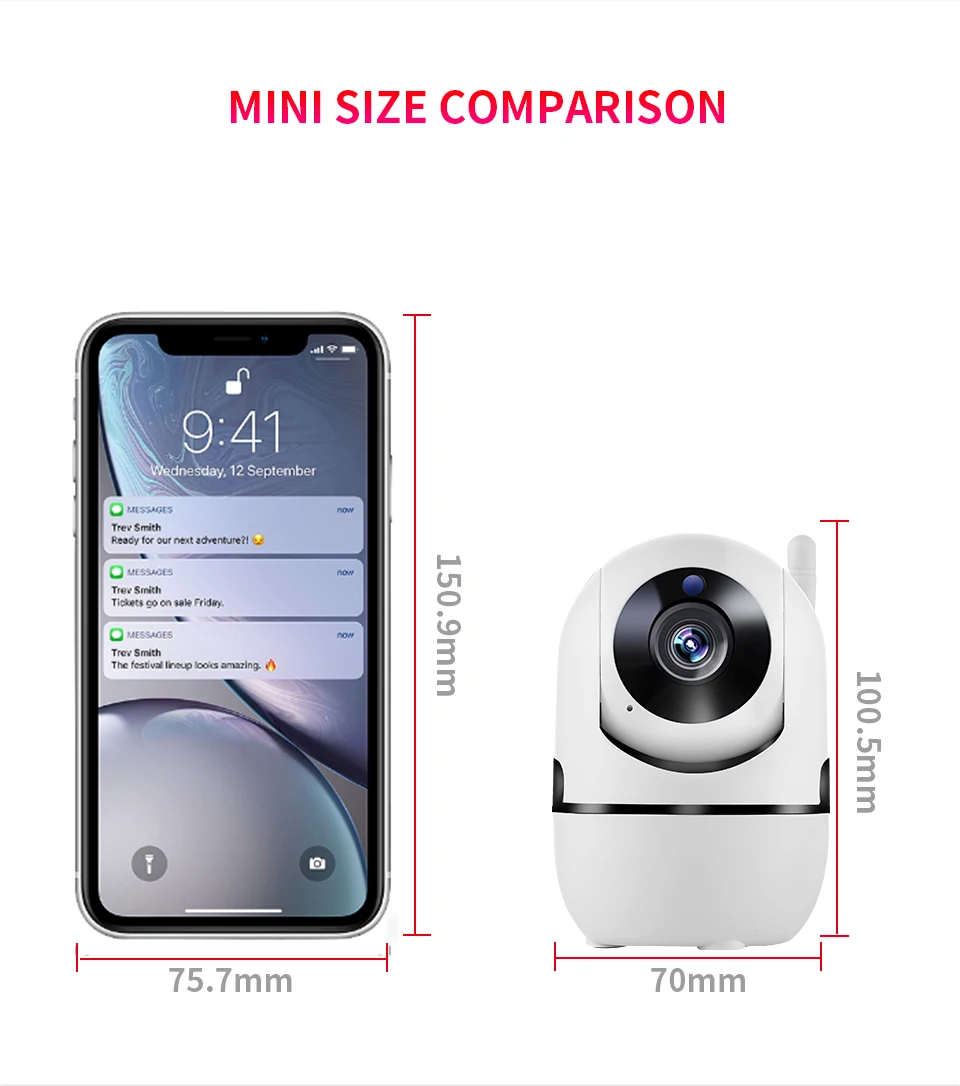 Беспроводная ip-камера 1080 P, облачная, интеллектуальная, с автоматическим отслеживанием, для детей, PTZ, для домашней безопасности, видеонаблюдения, CCTV, сеть, мини, Wifi камера
