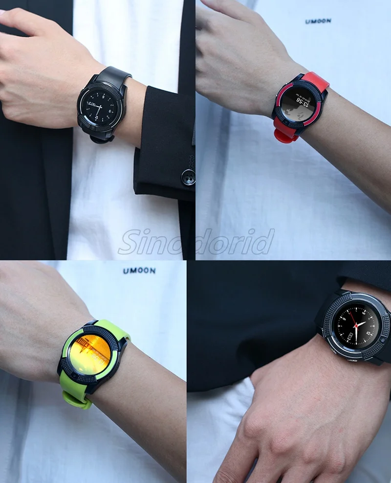 V8 умные часы Bluetooth Часы Android 0 3 M камера MTK6261D Smartwatch для телефона android Micro Sim TF карты
