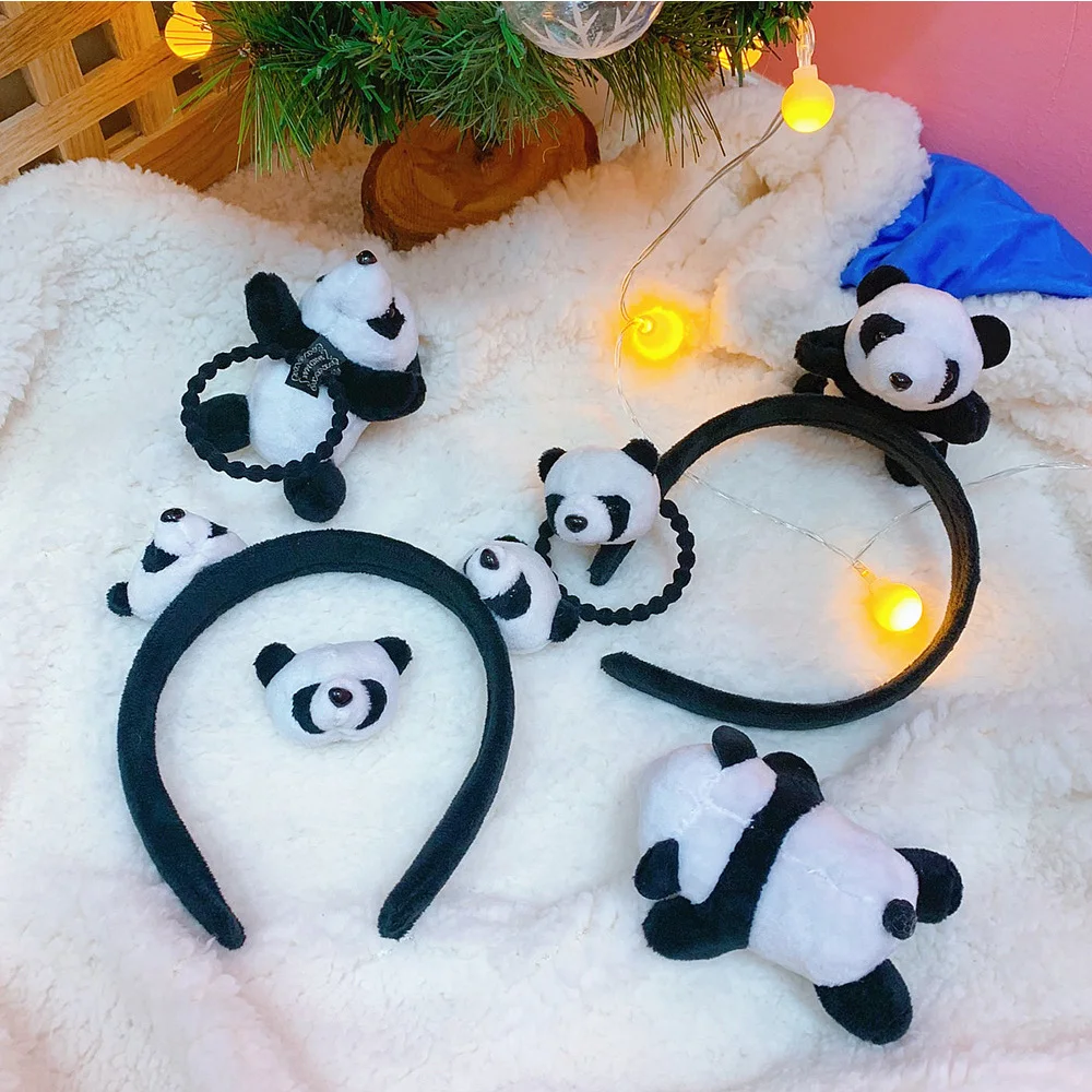 Kpop аксессуары мультфильм Мода Kawaii группа панда корейский стиль ободки плюшевые