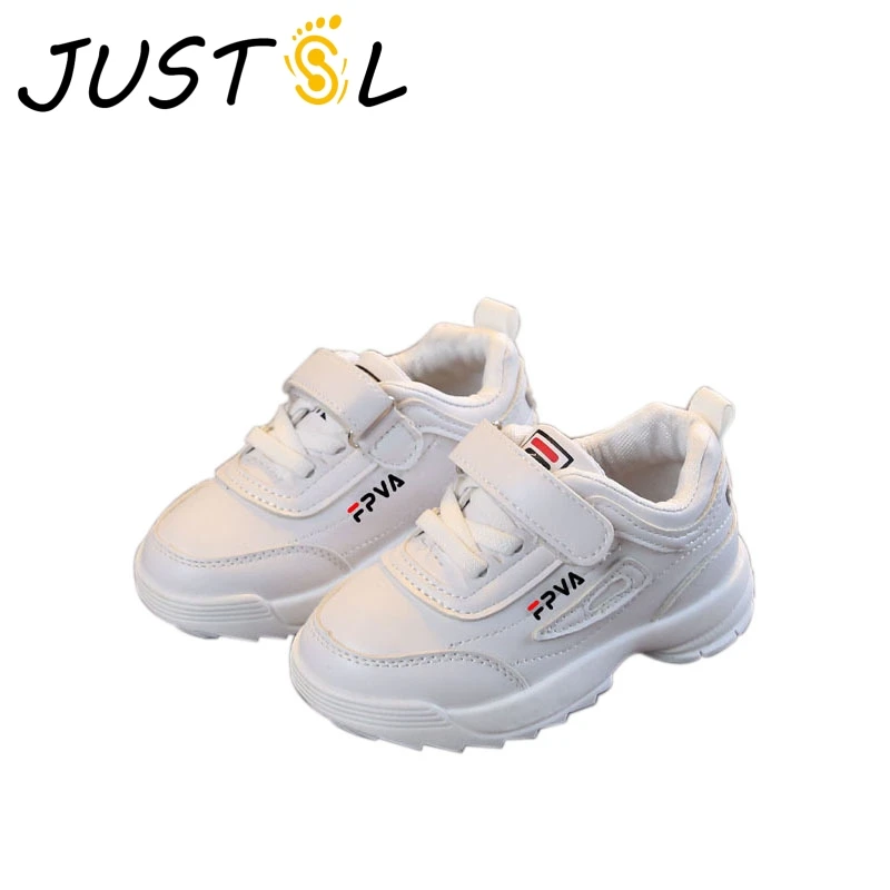 Осенние модные кроссовки для мальчиков и девочек кожаные малышей маленьких