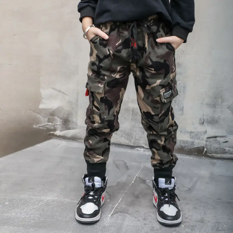 Брюки-карго унисекс с эластичным поясом на Возраст 3-14 лет