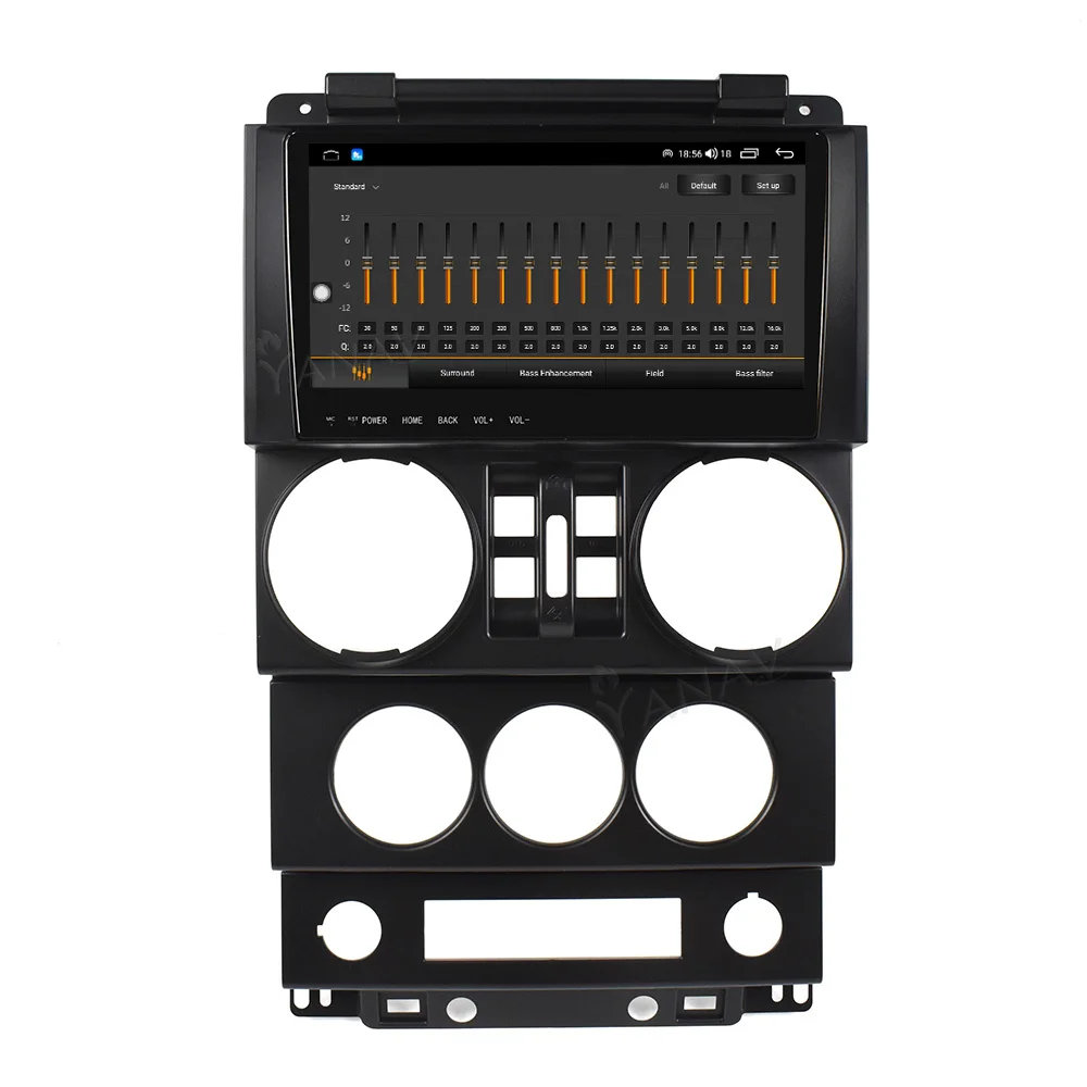 구매 안드로이드 2 딘 자동차 라디오 지프 랭글러 2008-2010 GPS 네비게이션 스테레오 수신기 멀티미디어 플레이어 자동 비디오 무선 Carplay