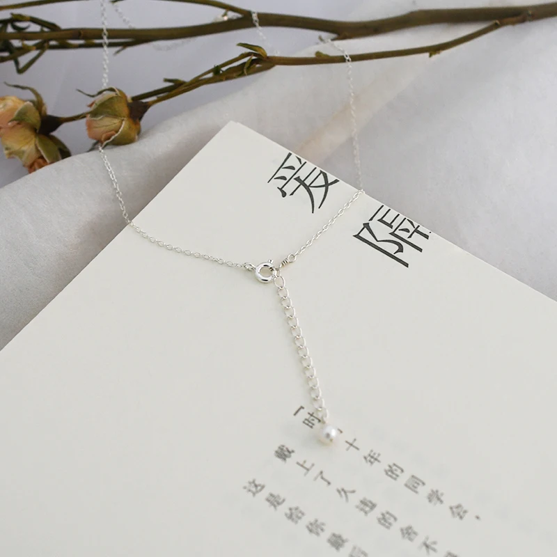 Женское колье-чокер из натурального пресноводного жемчуга ASHIQI 925 пробы