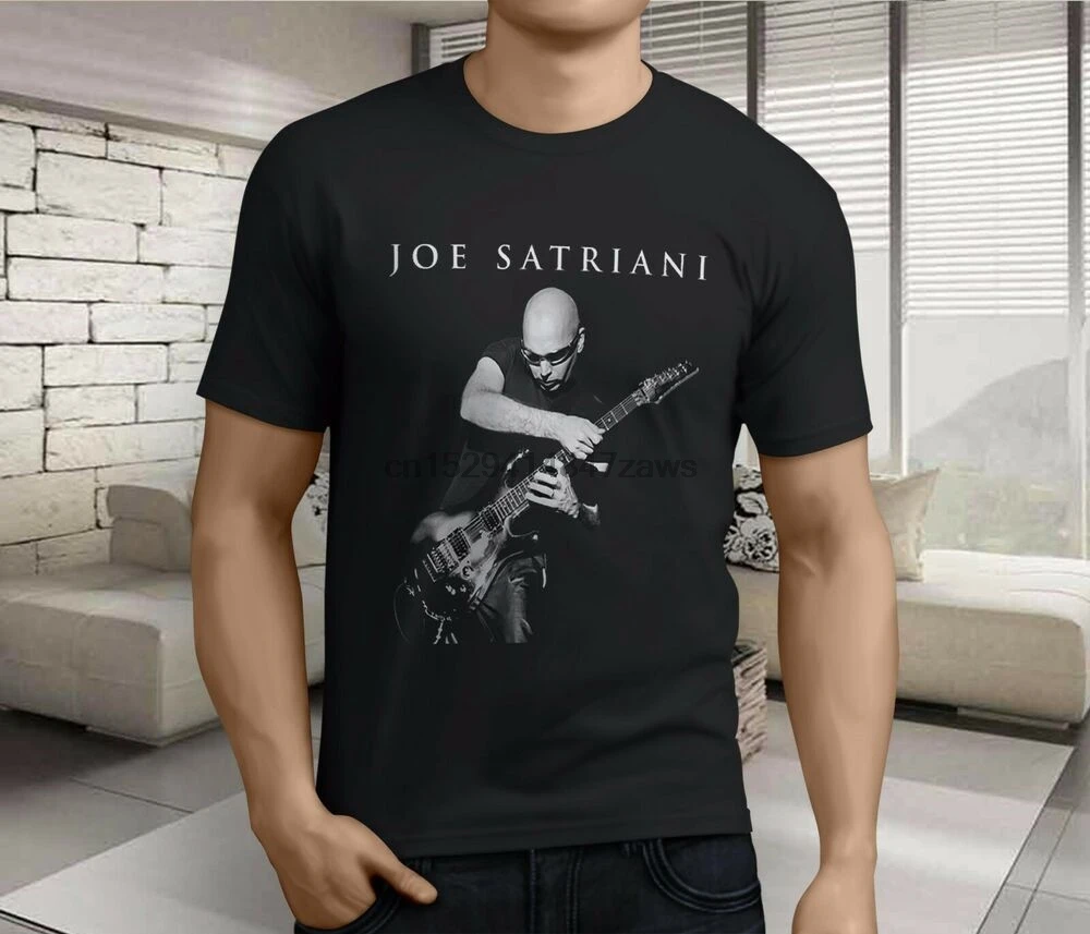 

New Popular JOE SATRIANI Rock Music Guitarist Legend Mens Black T-Shirt S-3XL