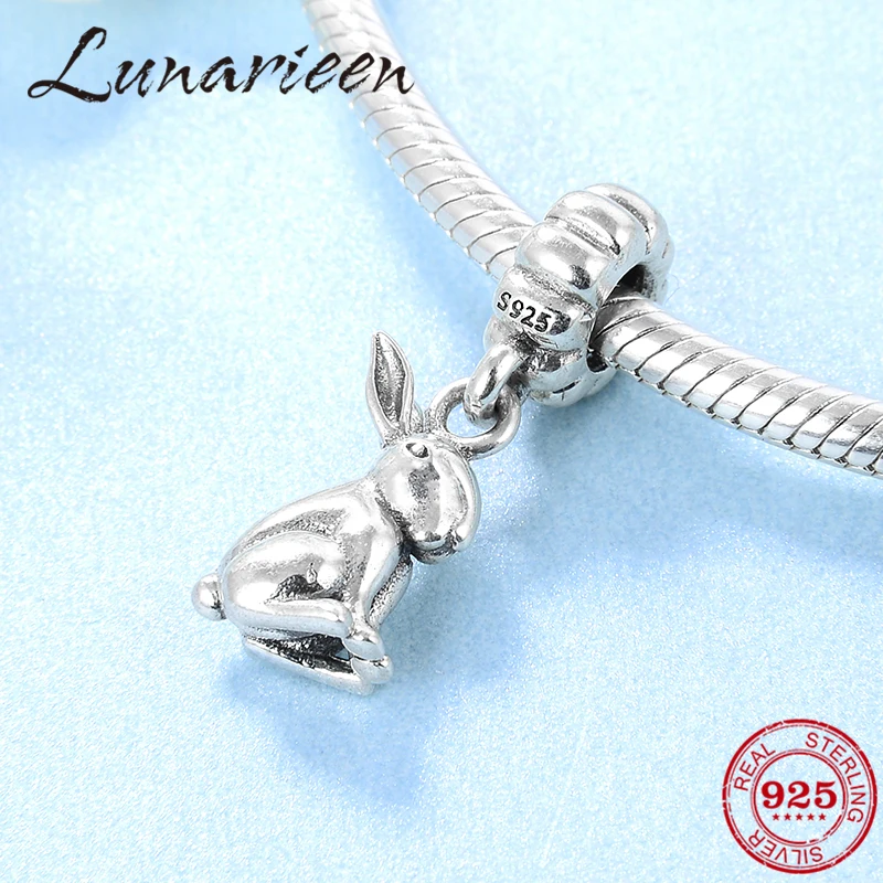 12 Китайских Зодиакальных Зайца Делай Сам Подарок 925 Серебряный Очень Кулон Бусины Подходят Оригинальный Европейский Шарм Браслет Изготовление Ювелирных Изделий.