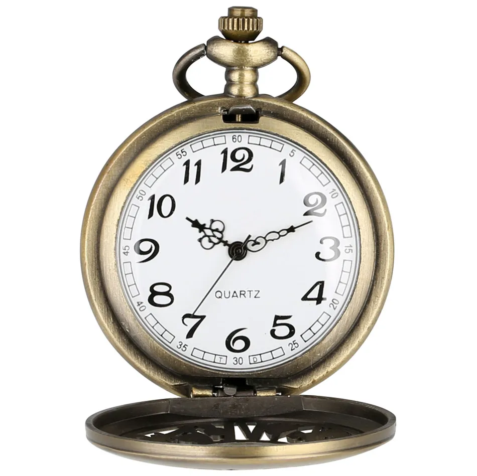 Тема подвеска Кролик бронзовые кварцевые карманные часы арабские цифры дисплей