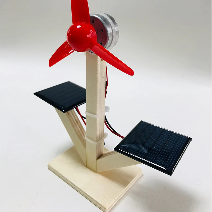 STEM Experiment Solar Windmill Model Hybrid Clean Energy STEAM Child Student Fun Diy Scientific Craft Materials Kit | Игрушки и хобби