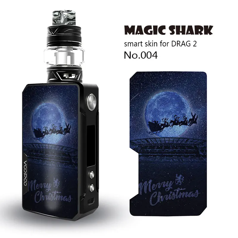 Чехол-наклейка из ПВХ для Voopoo Drag 2 с изображением тигра волка мотоцикла |