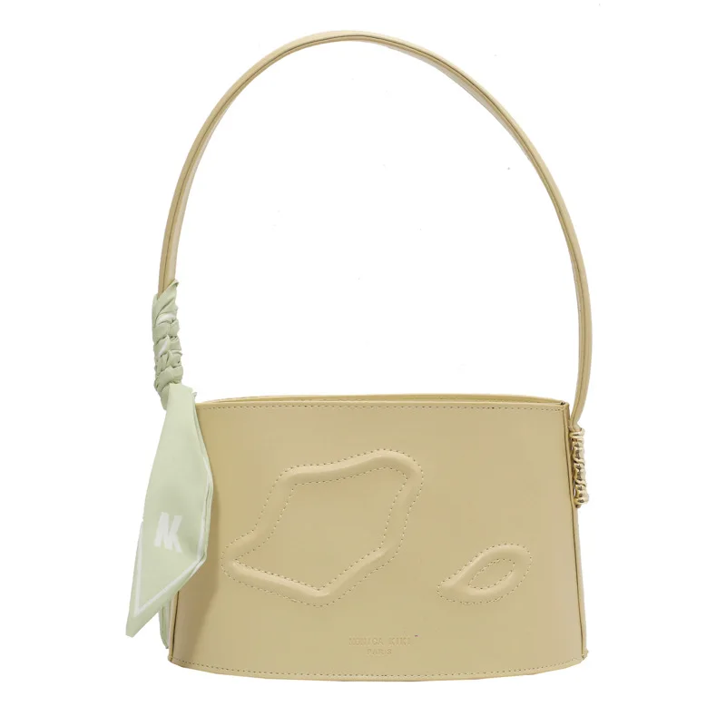 

LESENUO Soft PU Leather Women Shoulder Bag Fashion Simple 2021 Ladies Underarm Bag Retro Solid Color Travel Handbag Bucket Bags