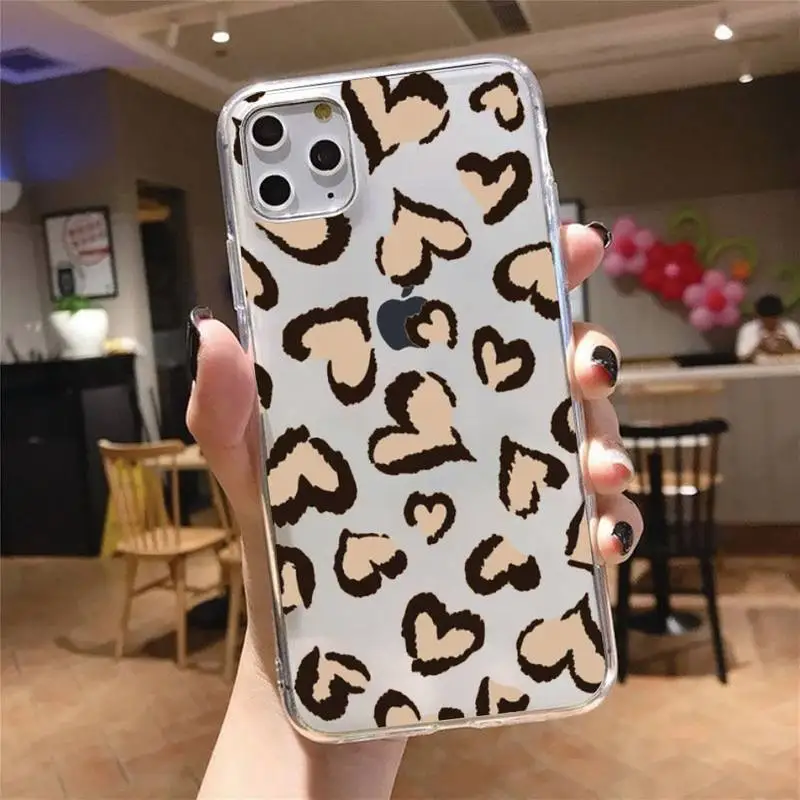 

cute love Phone Case Transparent for iPhone 6 7 8 11 12 s mini pro X XS XR MAX Plus cover funda shell