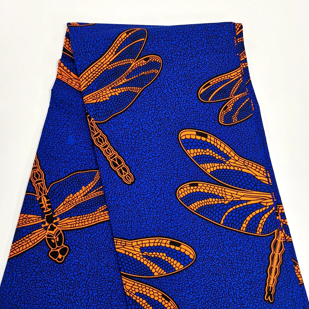 Горячая Распродажа африканских вощеная ткань принты Королевский синий Cottonr