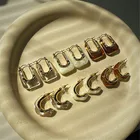Женские полимерные серьги-кольца AOMU, прозрачные разноцветные U-образные серьги в форме капли воды, подарочные украшения для вечерние и путешествий, 2021