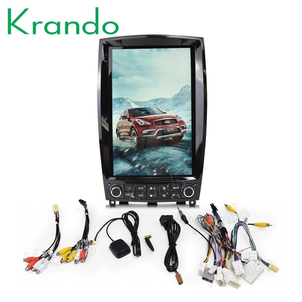 Krando Android 9 0 4G RAM 12 1 &quotTesla вертикальный автомобильный радиоприемник плеер для Infiniti