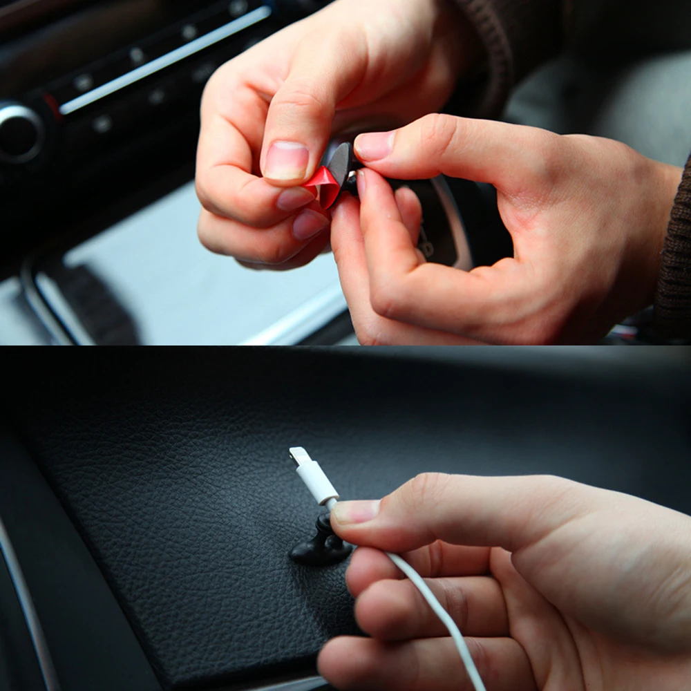 LEEPEE 8 шт./компл. автомобильный фиксатор для проводов наушников USB кабель
