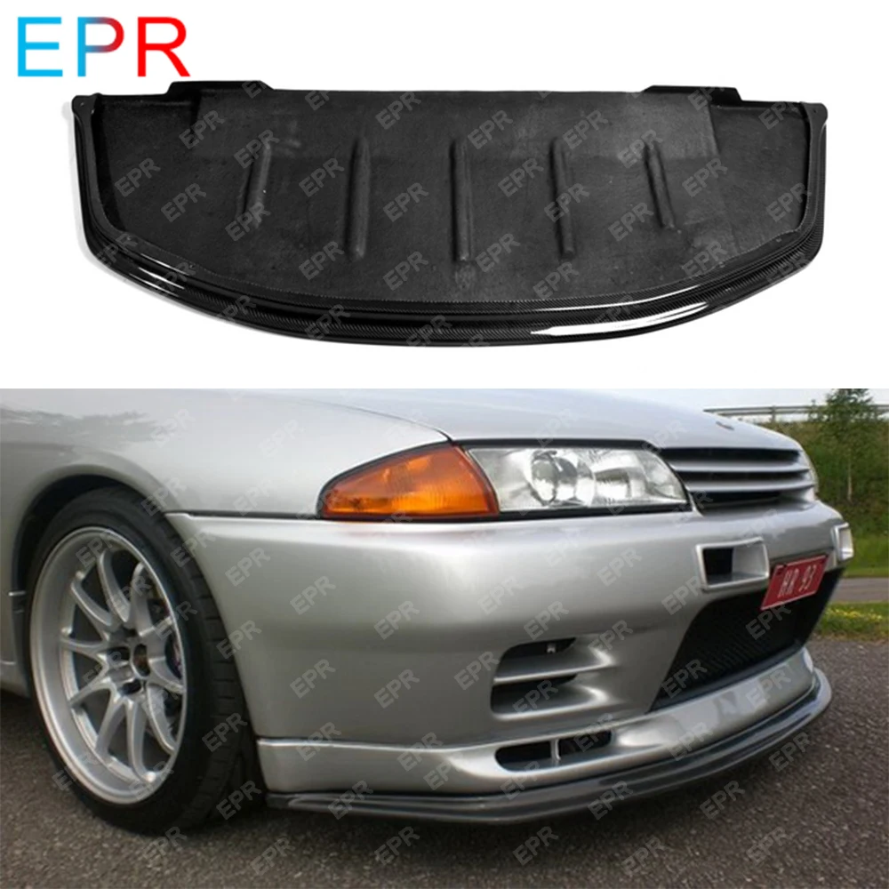 Для Nissan R32 Skyline GTR AB Стиль углеродное волокно передний бампер для губ внешний